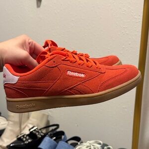 Reebok Scarlet and Tan Sneakers